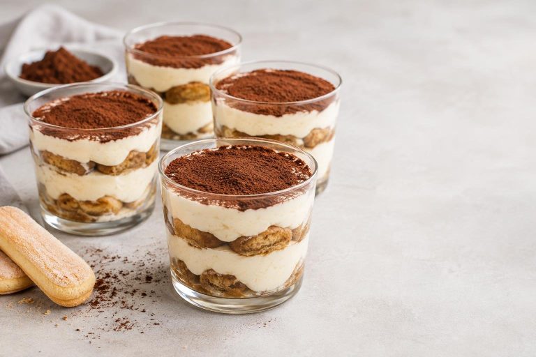 Tiramisu v kozarcu – Simbolična AI slika